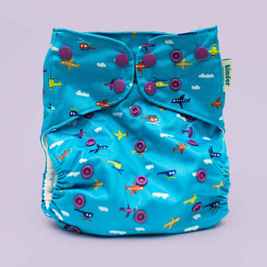 Winter Patterned Pocket Diaper with Athletic Wicking Jersey 2.0 with Bamboo Insert