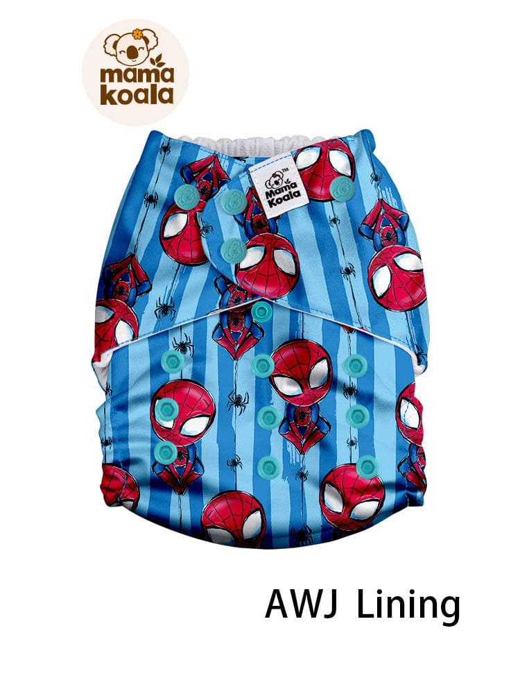 Exclusive Mama Koala 2.0 Pocket Diaper - Spider Boy, Happy BeeHinds