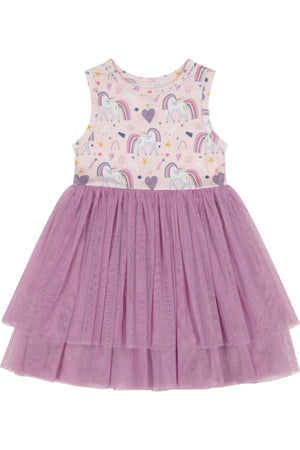 Bird & Bean Bamboo Tulle Dress - Unicorn Dreams *