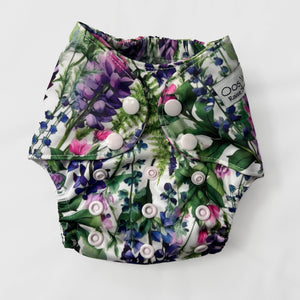 Oos Yadi Wildling (newborn) Cloth Pocket Diaper - Lupine Blooms *