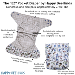 The "EZ" Pocket Diaper by Happy BeeHinds