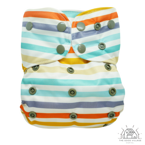 The Good Village One Size Pocket Diaper | Stripes *