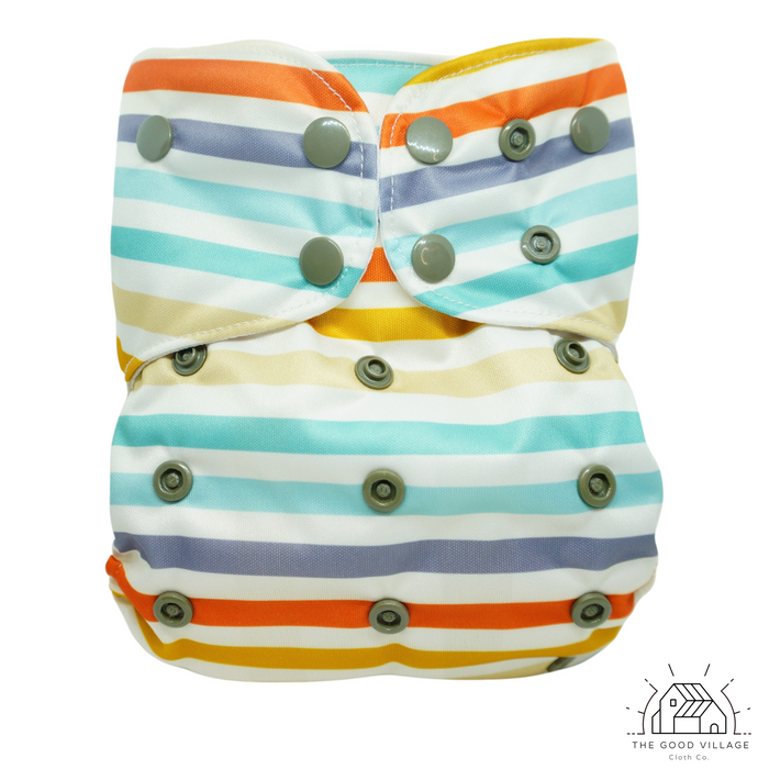 The Good Village One Size Pocket Diaper | Stripes *