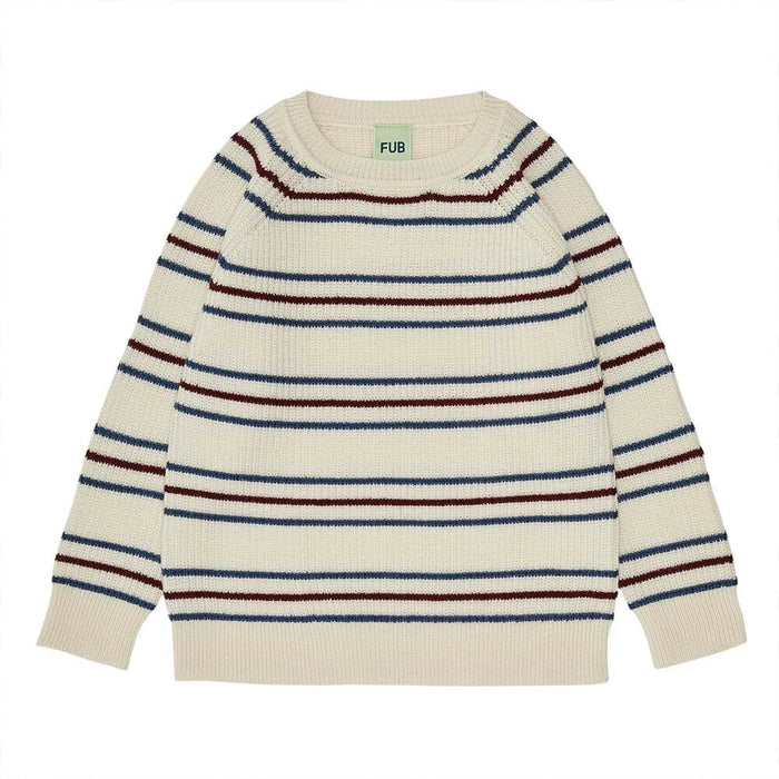 Raglan Sweater - Ecru/Indigo/Berry *