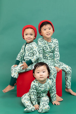 Bird & Bean Two Piece Pajama Set - Peace + Joy *