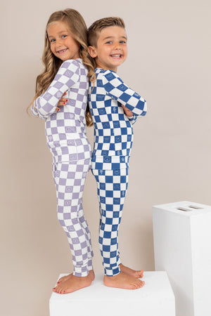 Bird & Bean Pajama Set - Check It Out - Lavender *