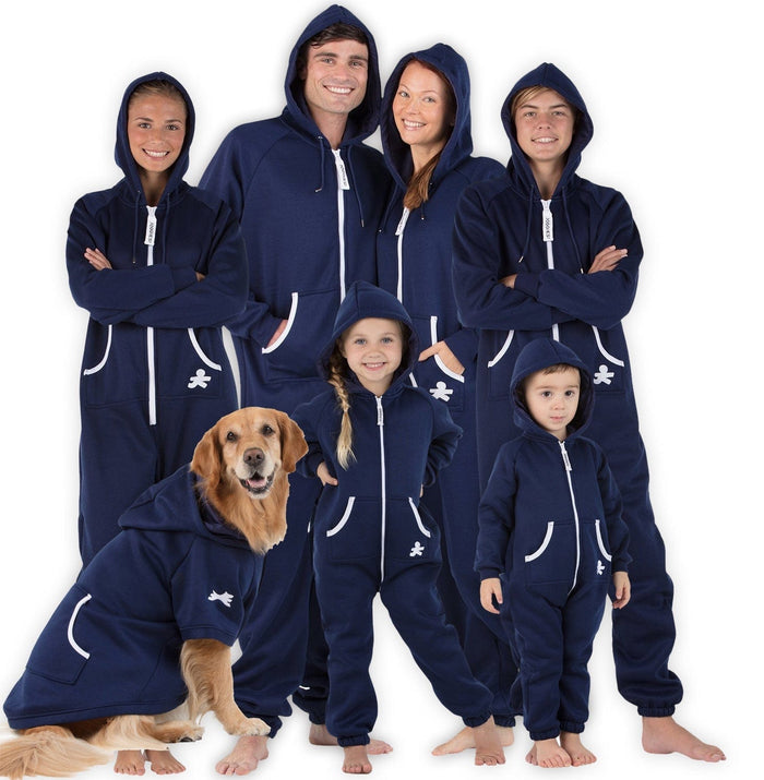 Footed Pajamas Co. Family Matching Navy Blue Hoodie Onepiece Onesie*