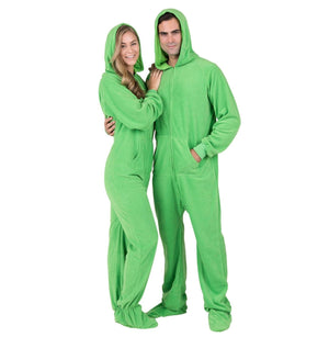 Footed Pajamas Co. Family Matching Emerald Green Hoodie Fleece Onesie*