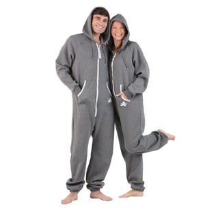 Footed Pajamas Co. Family Matching Charcoal Gray Hoodie Onepiece Onesie*