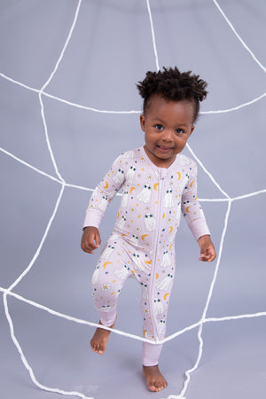 Bird & Bean Bamboo One Piece Zip Pajama - Ghouls Just Want to Have Fun *