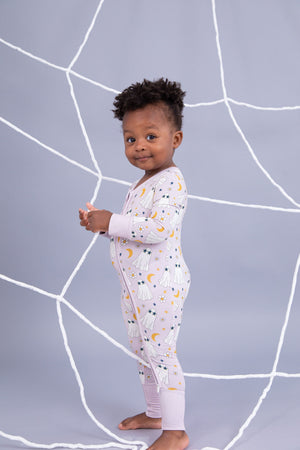 Bird & Bean Bamboo One Piece Zip Pajama - Ghouls Just Want to Have Fun *