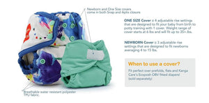 Rumparooz One Size Cloth Diaper Covers - Charlie *