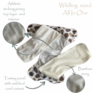 Oos Yadi Wildling (newborn) Cloth Pocket Diaper - Woodland Whimsy *