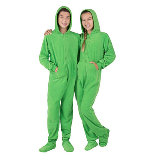 Footed Pajamas Co. Family Matching Emerald Green Hoodie Fleece Onesie*