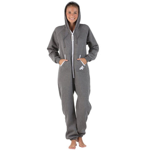 Footed Pajamas Co. Family Matching Charcoal Gray Hoodie Onepiece Onesie*