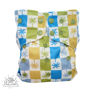 The Good Village One Size Pocket Diaper | Beach Day | Donation Diaper *