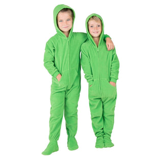 Footed Pajamas Co. Family Matching Emerald Green Hoodie Fleece Onesie*