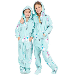 Footed Pajamas Co. Family Matching Land Of Llamas Hoodie Chenille Onesie*