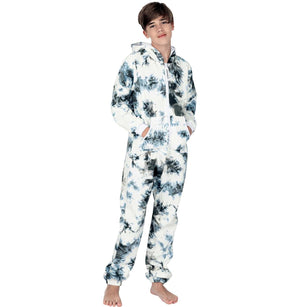 Footed Pajamas Co. Family Matching Tie Dye Black Hoodie Onepiece Onesie*