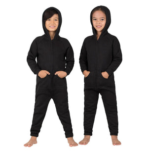 Footed Pajamas Co. Family Matching Pitch Black Hoodie Onepiece Onesie*