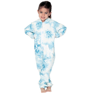 Footed Pajamas Co. Family Matching Tie Dye Blue Hoodie Onepiece Onesie*