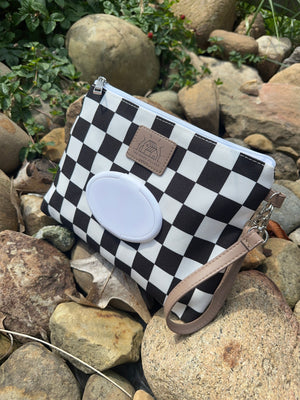 The Good Village Wipes Clutch | Black Check *