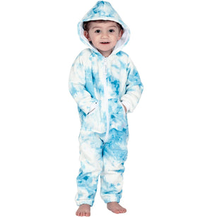 Footed Pajamas Co. Family Matching Tie Dye Blue Hoodie Onepiece Onesie*