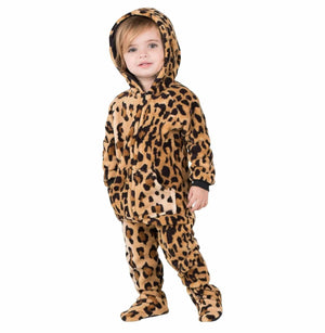 Footed Pajamas Co. Family Matching Cheetah Spots Hoodie Chenille Onesie*