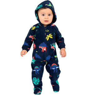 Footed Pajamas Co. Family Matching Dinosaur Kingdom Hoodie Fleece Onesie*