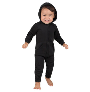 Footed Pajamas Co. Family Matching Pitch Black Hoodie Onepiece Onesie*