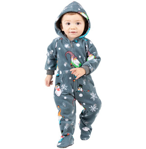 Footed Pajamas Co. Family Matching Gnomes Greeting Hoodie Fleece Onesie*