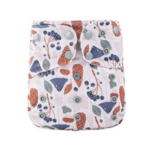 Earth & Pebble Size Up Pocket Diaper - Rustic Fern Collection