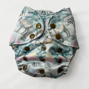 Oos Yadi Wildling (newborn) Cloth Pocket Diaper - Sunset Serenity *