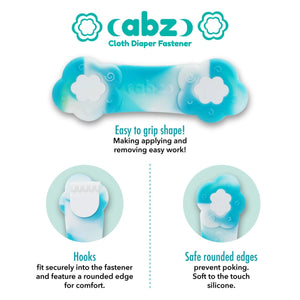 ABZ Cloth Diaper Fasteners - 4 Pack