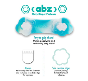 ABZ Cloth Diaper Fasteners - 4 Pack
