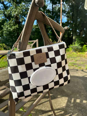 The Good Village Wipes Clutch | Black Check *