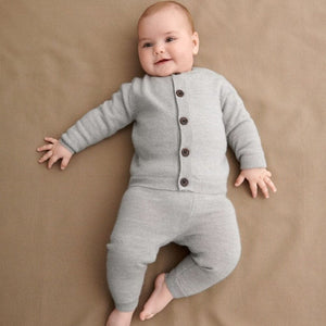 Baby Alpaca Cardigan & Pants - Camel Melange *