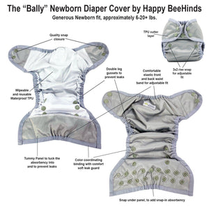 The "Bally"  Newborn Diaper Cover by Happy BeeHinds - Prints