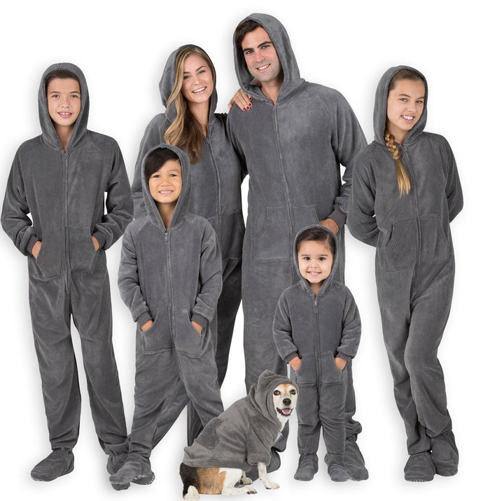 Footed Pajamas Co. Family Matching Howling Moon Hoodie Chenille Onesie*