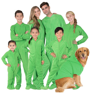 Footed Pajamas Co. Family Matching Emerald Green Fleece Onesie*