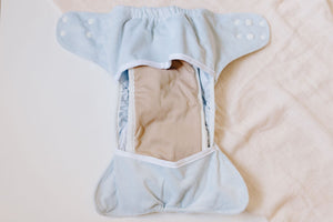 Dino Diapers Baby Blue Velvet Reusable Cloth Diaper Cover*