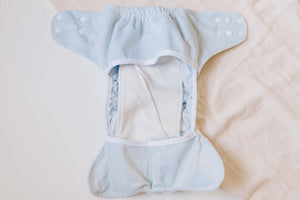 Dino Diapers Baby Blue Velvet Reusable Cloth Diaper Cover*