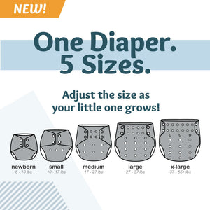 Rumparooz G3 One Size Pocket Cloth Diaper - Castle Gray *