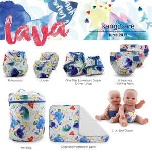 Lil Joey All In One Cloth Diaper (2 pk) - Lava *