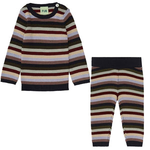 Baby Rib Sweater & Leggings - Multi Stripe *