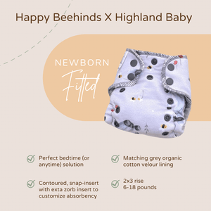Highland Baby Newborn Fitted Diaper - Exclusive Sweet Donkey