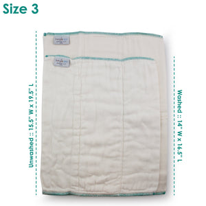 Kanga Care Bamboo Prefold Cloth Diapers (6pk) - Size 3 : Baby *