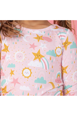 Bird & Bean Bamboo One Piece Zip Pajama - Nova *