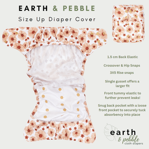 Earth & Pebble Size Up Diaper Cover - Natural World Collection