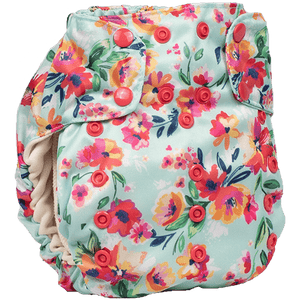 Smart Bottoms Smart One 3.1 Cloth Diaper - Aqua Floral*